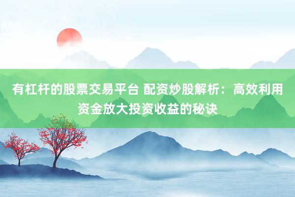 有杠杆的股票交易平台 配资炒股解析：高效利用资金放大投资收益的秘诀