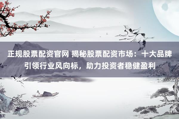正规股票配资官网 揭秘股票配资市场：十大品牌引领行业风向标，助力投资者稳健盈利