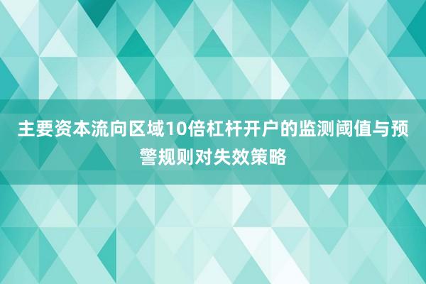 主要资本流向区域10倍杠杆开户的监测阈值与预警规则对失效策略