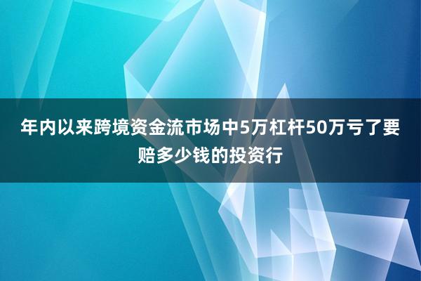 年内以来跨境资金流市场中5万杠杆50万亏了要赔多少钱的投资行