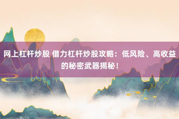 网上杠杆炒股 借力杠杆炒股攻略:低风险、高收益的秘密武器揭秘!
