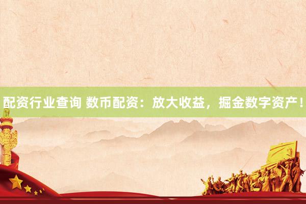 配资行业查询 数币配资：放大收益，掘金数字资产！