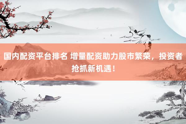 国内配资平台排名 增量配资助力股市繁荣，投资者抢抓新机遇！