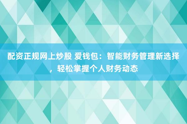 配资正规网上炒股 爱钱包：智能财务管理新选择，轻松掌握个人财务动态